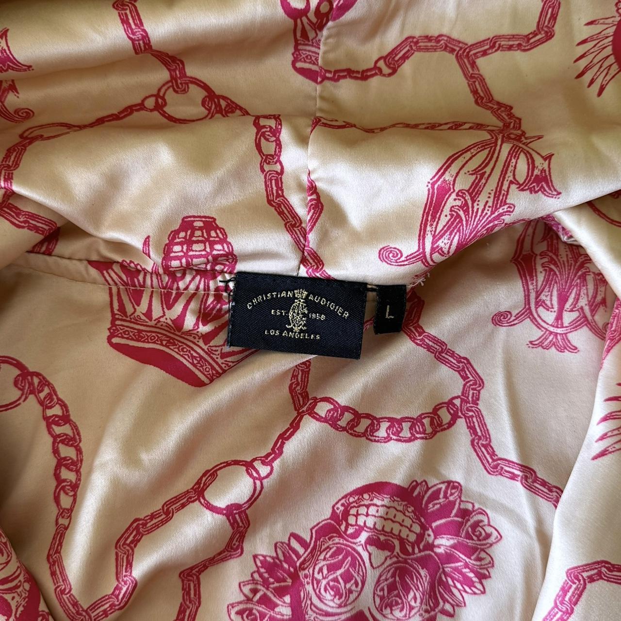 (SIZE L) Christian Audigier Zip Up Hoodie