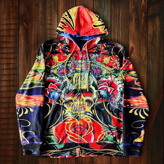 (SIZE L) Christian Audigier Hoodie